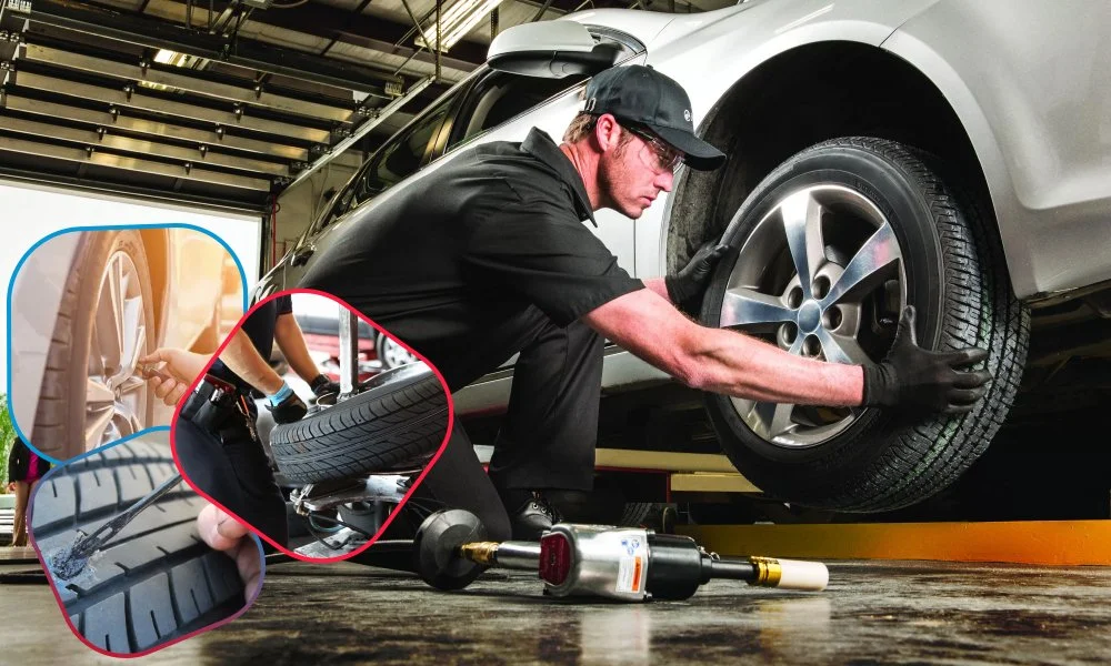 FT-Traders technician fitting a tyre